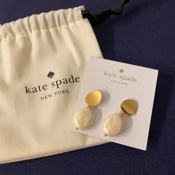 Kate Spade Gold and Pearl Earrings